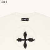 SMFK SS2308 十字花复古阔身Tee 白