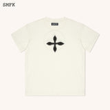 SMFK SS2308 十字花复古阔身Tee 白