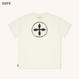 SMFK SS2308 十字花复古阔身Tee 白
