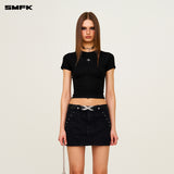 SMFK 2504 野性豹纹工装短裙 荒野黑