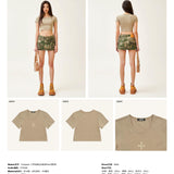 SMFK SS2402 十字经典运动紧身Tee 深肤