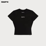 SMFK 2505 涟漪收腰运动Tee 荒野黑