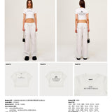 SMFK 2504 比弗利电影字幕短身TEE/雪山白