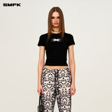 SMFK 2503 未来涟漪运动修身TEE/荒野黑