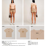 SMFK 2506 原始十字微章修身运动Tee/沙漠色