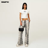 SMFK 2503 未来涟漪运动修身TEE/雪山白