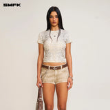 SMFK 2506 十字印章修身运动Tee/幻影眼镜蛇纹