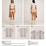 SMFK 2506 十字印章修身运动Tee/幻影眼镜蛇纹