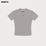 SMFK 2503 十字徽章收腰TEE/尘埃灰