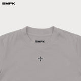 SMFK 2503 十字徽章收腰TEE/尘埃灰