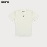 SMFK 2503 十字徽章收腰TEE/雪山白