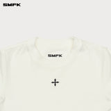 SMFK 2503 十字徽章收腰TEE/雪山白