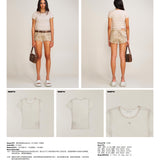 SMFK 2506 暴风褪色蚕丝运动Tee(手工染色)/白雾色