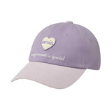 EMIS 2505 HEART WAPPEN TONE ON TONE BALL CAP -PURPLE
