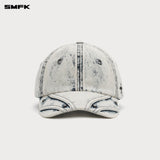 SMFK 2505 复古十字水洗牛仔棒球帽