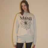 MARDI MERCREDI 2502 SWEATSHIRT FLOWERMARDI STONE EMBELLISHED_OATMEAL BLACK