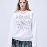 MARDI MERCREDI 2502
SWEATSHIRT FLOWERMARDI NEEDLEWORK_WHITE GREY