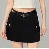 MacyMccoy 2503 高腰百搭工装半裙 黑