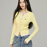 MacyMccoy 2503 假两件撞色针织衫 黄