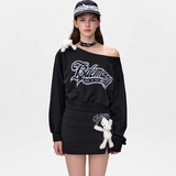 13DE MARZO | 2503 Doozoo Off-shoulder Jumper Black