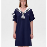 13DE MARZO | 2503 Sailor Collar Dress Blue