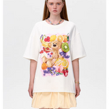 13DE MARZO | 2503 Bear With Fruit T-shirt White
