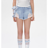 13DE MARZO | 2503 Bear Lacy Denim Short