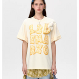 13DE MARZO | 2503 Biscuits Logo T-shirt Yellow