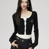 MacyMccoy 2505 假两件针织上衣