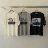 KOREAN COLLECTION 2505 轮船印花宽松短袖