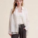 Kroche 2505 法式蕾丝双门襟假两件衬衫