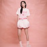 MARDI MERCREDI 2506 TSHIRT FLOWERMARDI_WHITE PINK