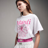 MARDI MERCREDI 2506 TSHIRT FLOWERMARDI_WHITE PINK