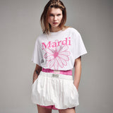 MARDI MERCREDI 2506 TSHIRT FLOWERMARDI_WHITE PINK