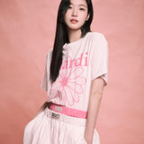MARDI MERCREDI 2506 TSHIRT FLOWERMARDI_WHITE PINK