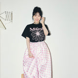MARDI MERCREDI 2506 TSHIRT FLOWERMARDI_BLACK PINK