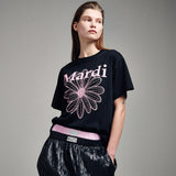 MARDI MERCREDI 2506 TSHIRT FLOWERMARDI_BLACK PINK
