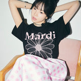 MARDI MERCREDI 2506 TSHIRT FLOWERMARDI_BLACK PINK