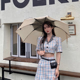 SEOOOCOOKIE Vanilla Check skirt