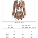 MeliMosa SS2401 格纹西装三件套
