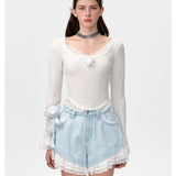 13DE MARZO | 2503 Bear Lacy Undertee White