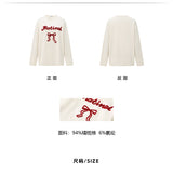 MacyMccoy 2409 蝴蝶结长袖T恤 米