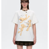13DE MARZO | 2504 Paper Plane Bear T-Shirt White