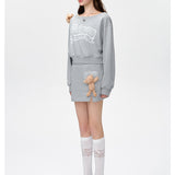 13DE MARZO | 2503 Doozoo Off-shoulder Jumper Grey