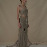 ELYWOOD 解构绳结吊带背心 灰绿