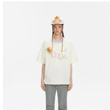 13DE MARZO | SS2403 Doozoo Crayon Logo T-shirt Beige