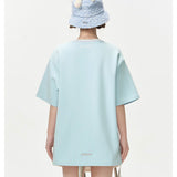 13DE MARZO | SS2403 Badges Velcro T-shirt Wathet Blue