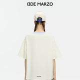 13DE MARZO | SS2403 Doozoo Crayon Logo T-shirt Beige