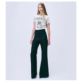 MARDI MERCREDI 2502 SLIM TSHIRT SWING THE TAIL DDANJI PEARL NECKLACE_OATMEAL BLACK