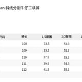 ANN ANDELMAN 2411 做旧磨白斜线分割牛仔工装裤(偏大)